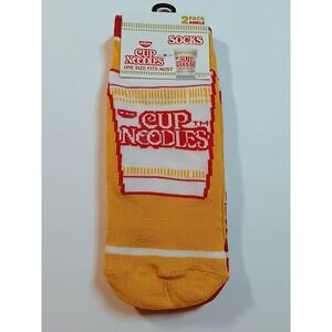 Nissin Cup Noodles Socks 2 Pack Ankle One Size Fits‎ Most Unisex Funny Novelty